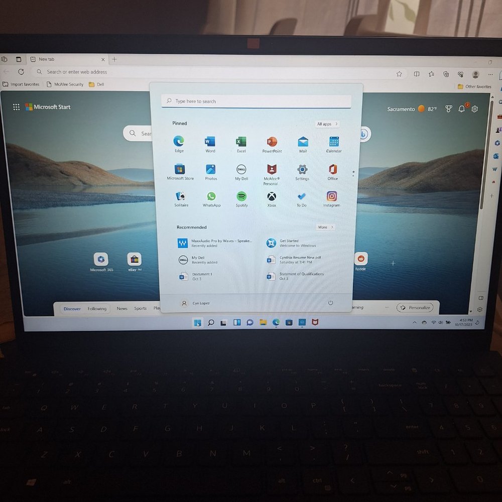 Dell Insp. 15 3511 Laptop, 15.6" FHD Touchscreen Intel Core i5-1035G1, 12 GB RAM - Picture 3 of 7